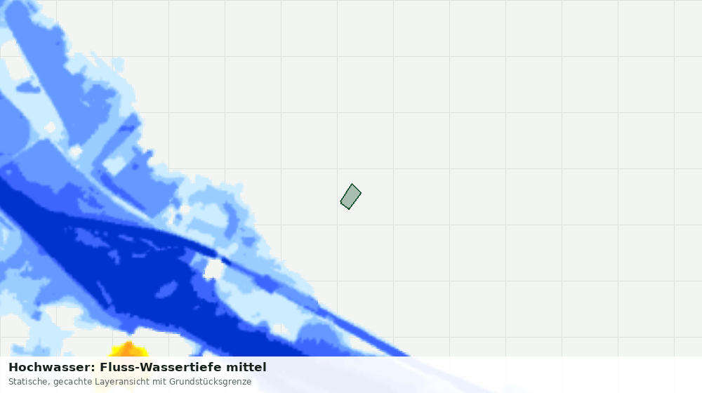 Statische Kartenansicht: Hochwasser: Fluss-Wassertiefe mittel