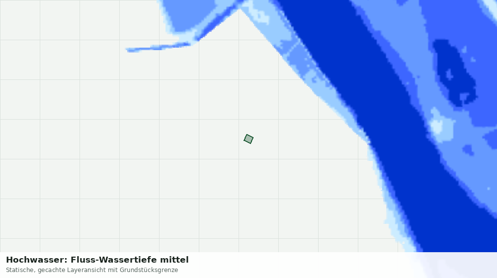 Statische Kartenansicht: Hochwasser: Fluss-Wassertiefe mittel