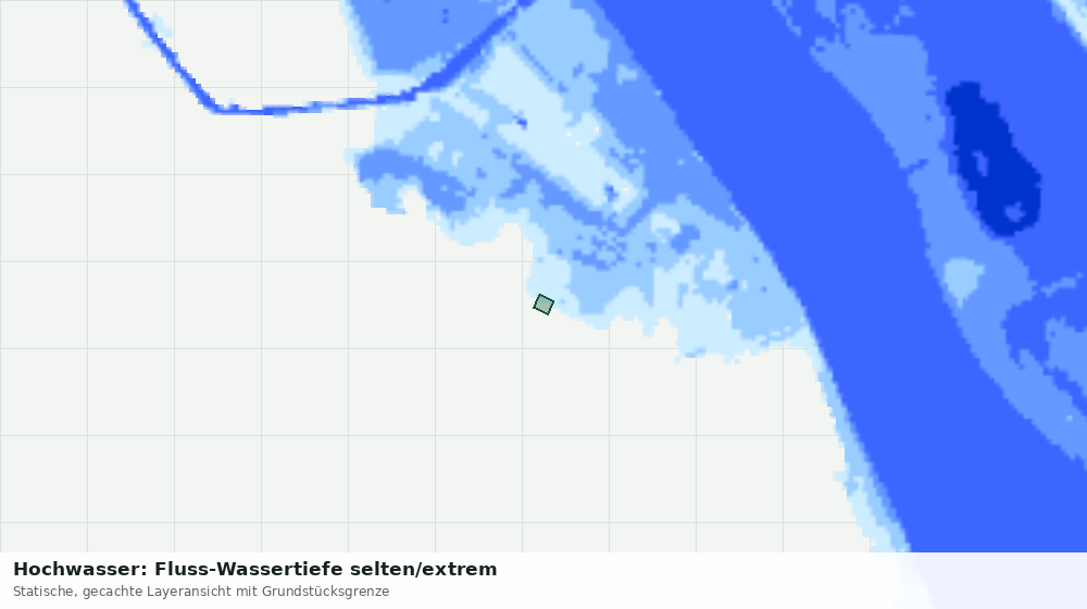 Statische Kartenansicht: Hochwasser: Fluss-Wassertiefe selten/extrem