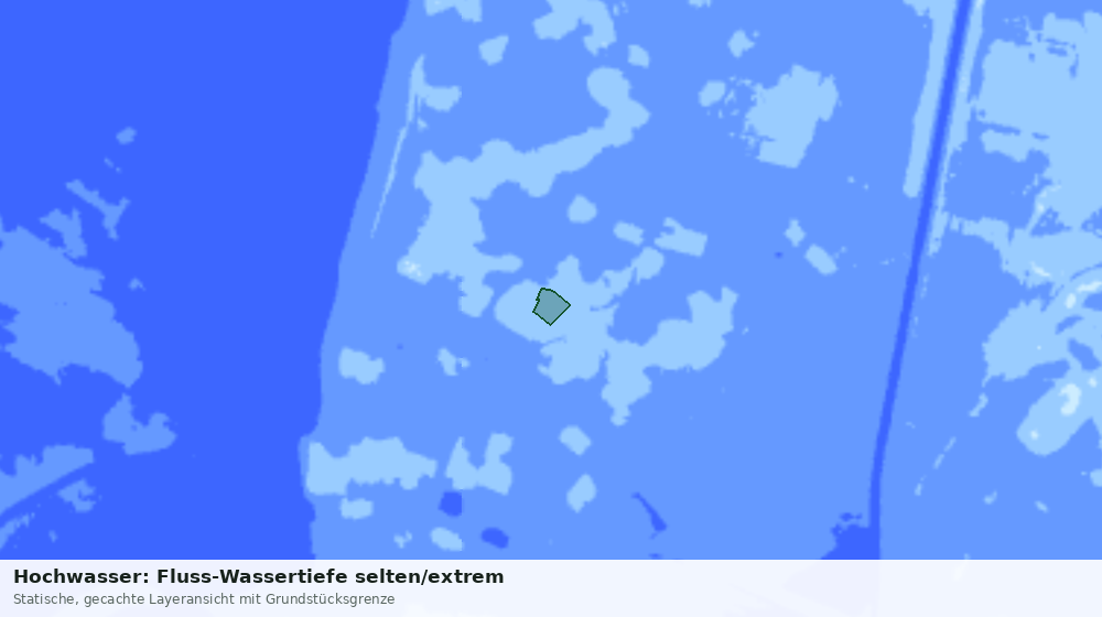 Statische Kartenansicht: Hochwasser: Fluss-Wassertiefe selten/extrem
