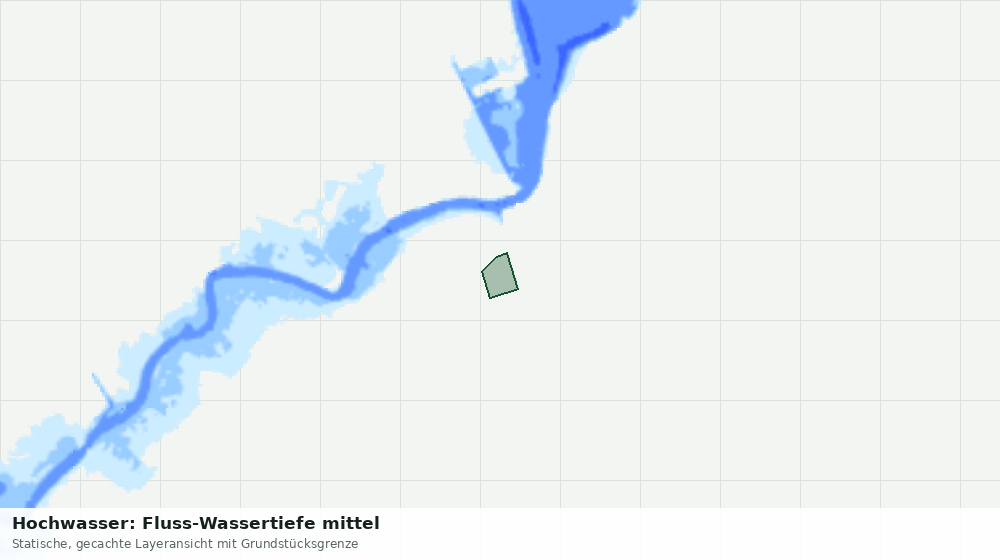 Statische Kartenansicht: Hochwasser: Fluss-Wassertiefe mittel