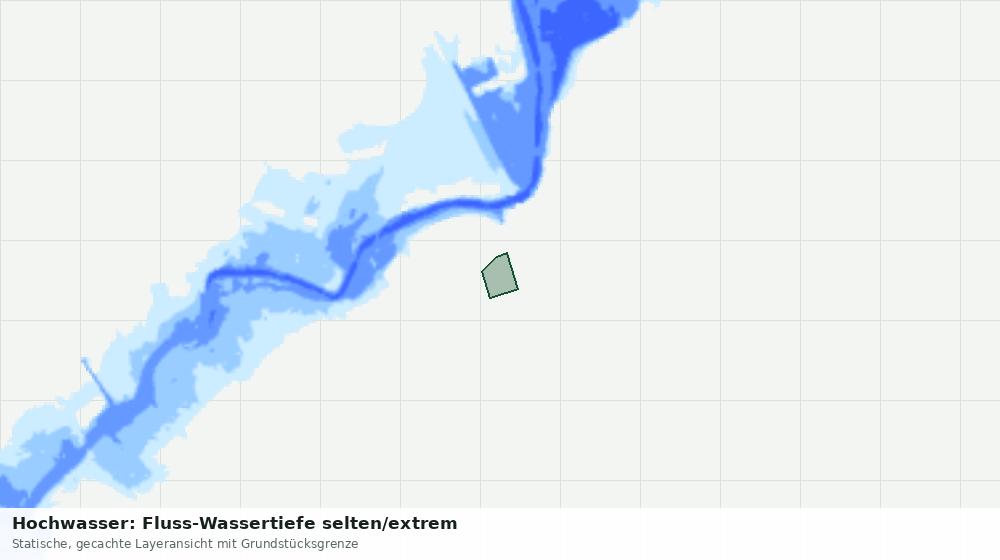 Statische Kartenansicht: Hochwasser: Fluss-Wassertiefe selten/extrem
