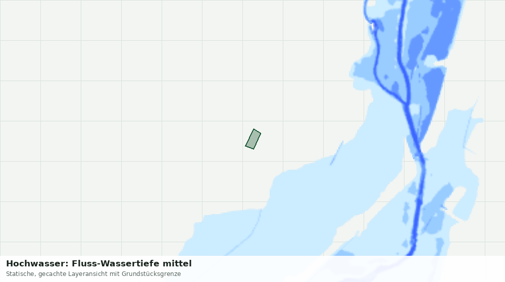 Statische Kartenansicht: Hochwasser: Fluss-Wassertiefe mittel