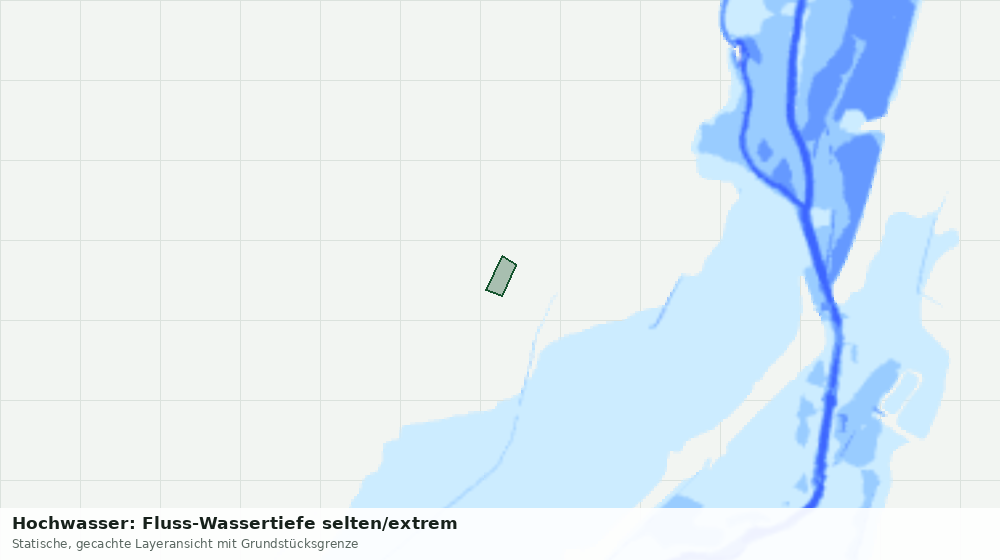 Statische Kartenansicht: Hochwasser: Fluss-Wassertiefe selten/extrem