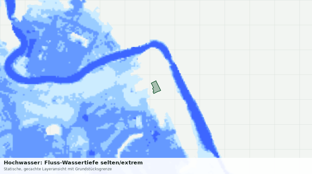 Statische Kartenansicht: Hochwasser: Fluss-Wassertiefe selten/extrem