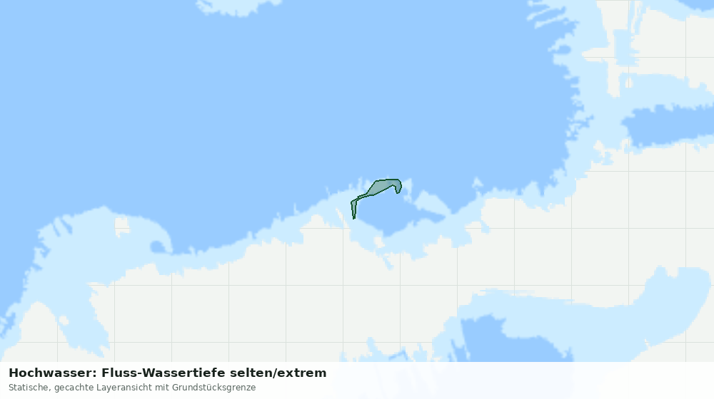 Statische Kartenansicht: Hochwasser: Fluss-Wassertiefe selten/extrem