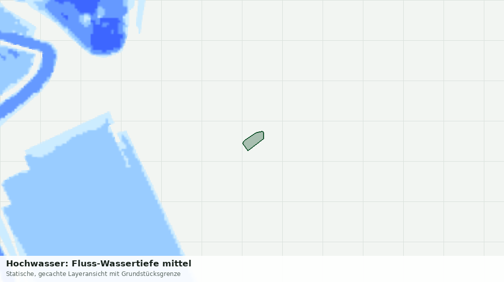Statische Kartenansicht: Hochwasser: Fluss-Wassertiefe mittel