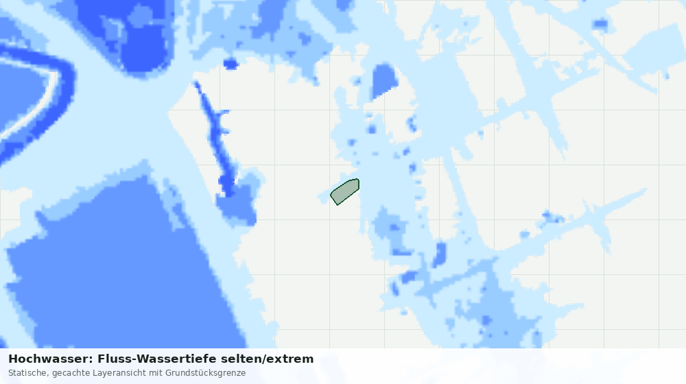 Statische Kartenansicht: Hochwasser: Fluss-Wassertiefe selten/extrem