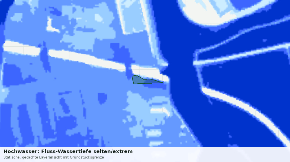 Statische Kartenansicht: Hochwasser: Fluss-Wassertiefe selten/extrem