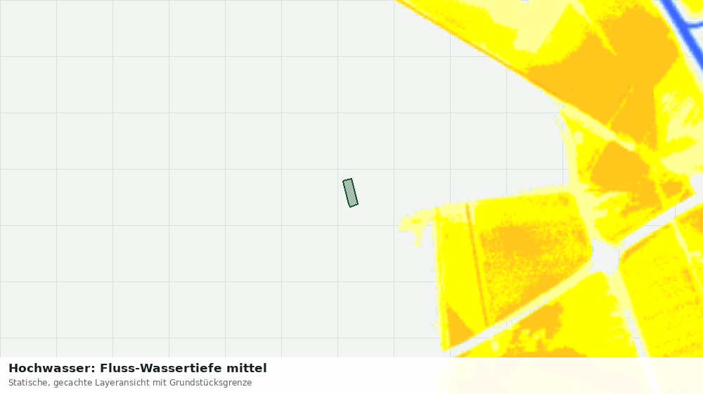 Statische Kartenansicht: Hochwasser: Fluss-Wassertiefe mittel