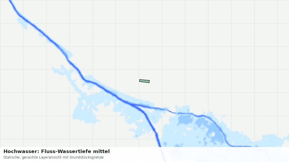 Statische Kartenansicht: Hochwasser: Fluss-Wassertiefe mittel