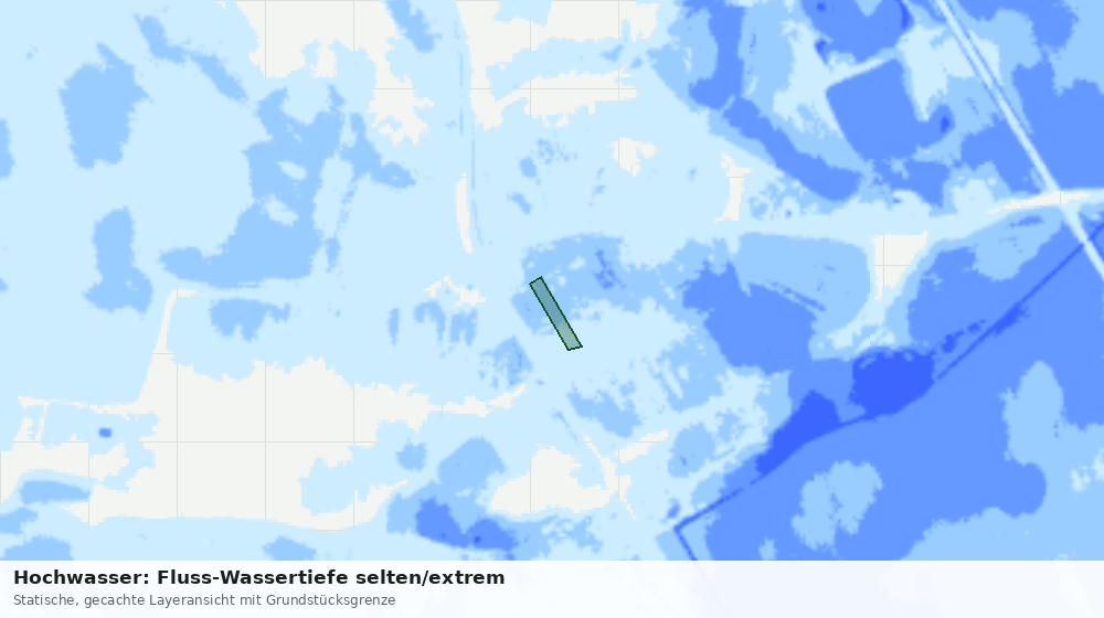 Statische Kartenansicht: Hochwasser: Fluss-Wassertiefe selten/extrem