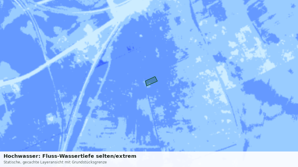 Statische Kartenansicht: Hochwasser: Fluss-Wassertiefe selten/extrem