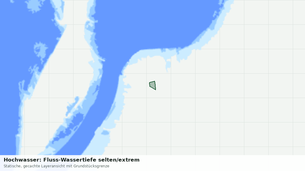 Statische Kartenansicht: Hochwasser: Fluss-Wassertiefe selten/extrem