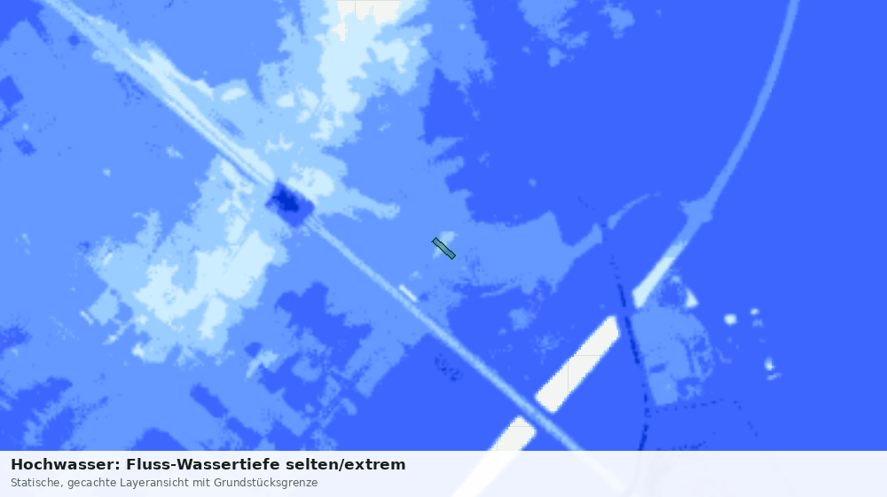 Statische Kartenansicht: Hochwasser: Fluss-Wassertiefe selten/extrem