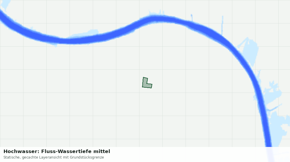 Statische Kartenansicht: Hochwasser: Fluss-Wassertiefe mittel