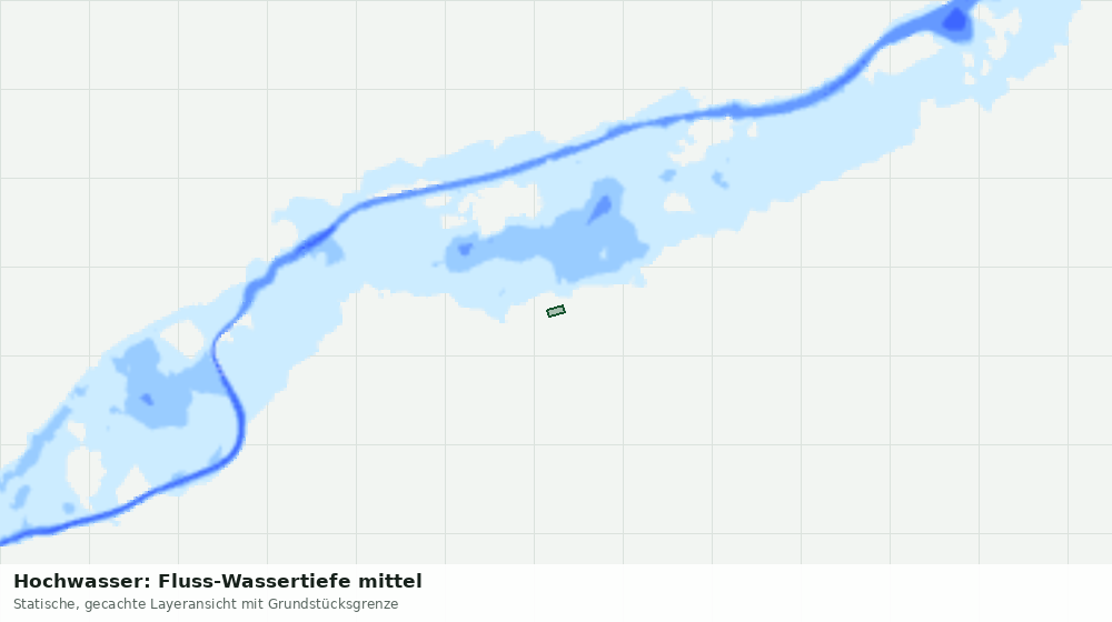 Statische Kartenansicht: Hochwasser: Fluss-Wassertiefe mittel