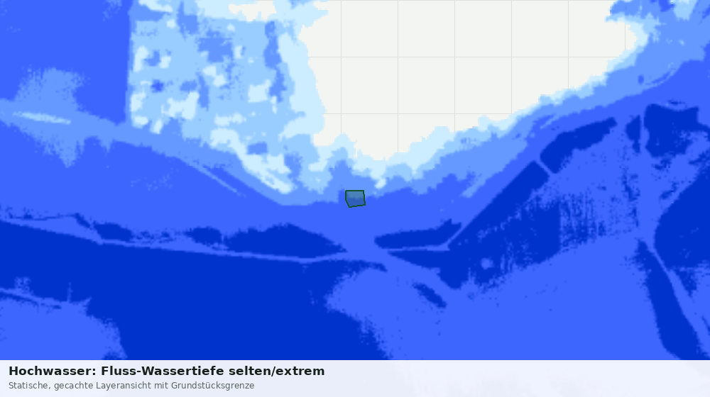 Statische Kartenansicht: Hochwasser: Fluss-Wassertiefe selten/extrem