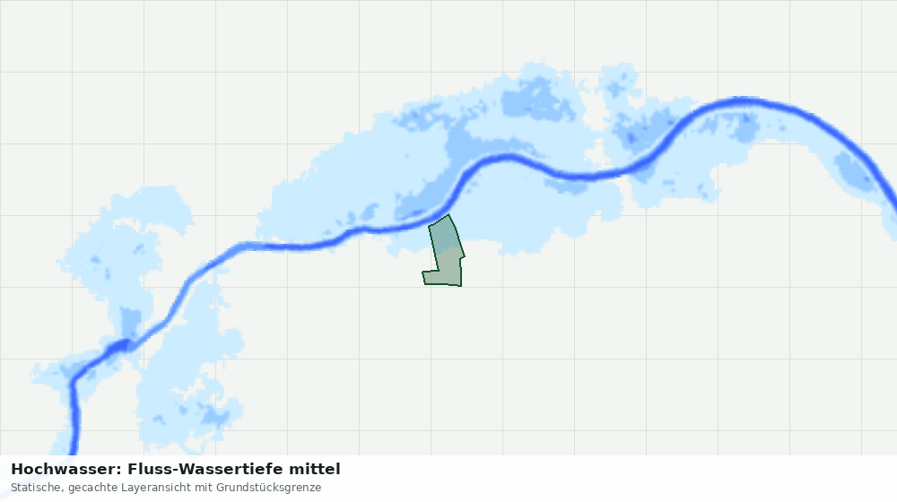 Statische Kartenansicht: Hochwasser: Fluss-Wassertiefe mittel