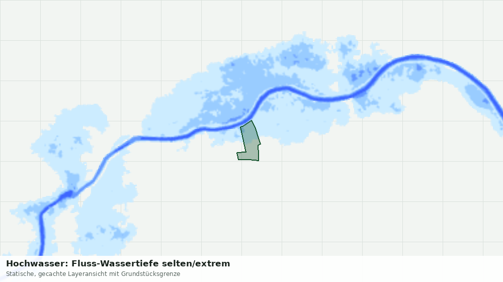 Statische Kartenansicht: Hochwasser: Fluss-Wassertiefe selten/extrem