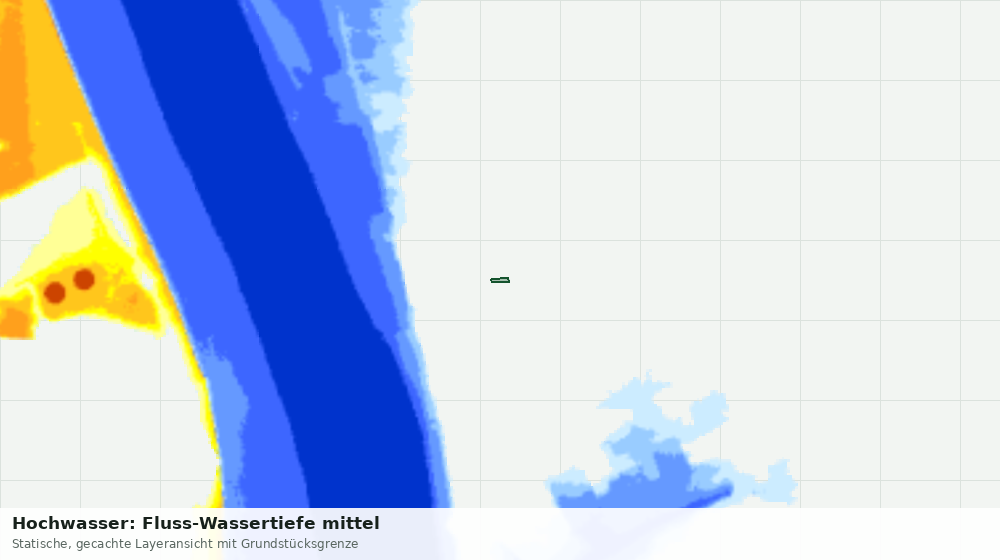 Statische Kartenansicht: Hochwasser: Fluss-Wassertiefe mittel