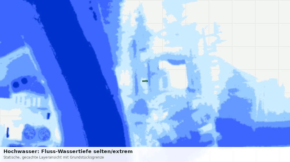 Statische Kartenansicht: Hochwasser: Fluss-Wassertiefe selten/extrem