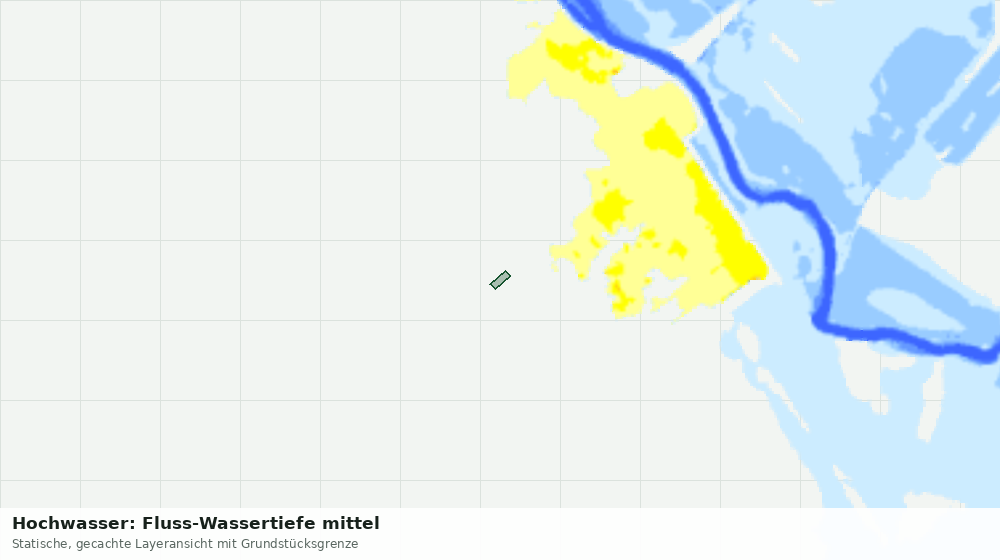 Statische Kartenansicht: Hochwasser: Fluss-Wassertiefe mittel