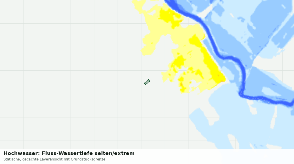Statische Kartenansicht: Hochwasser: Fluss-Wassertiefe selten/extrem