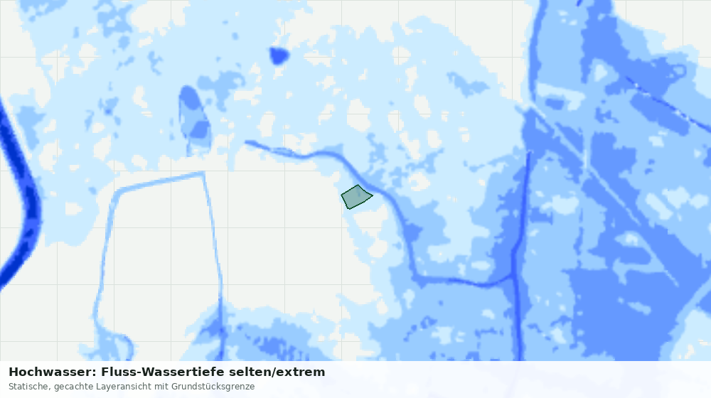 Statische Kartenansicht: Hochwasser: Fluss-Wassertiefe selten/extrem