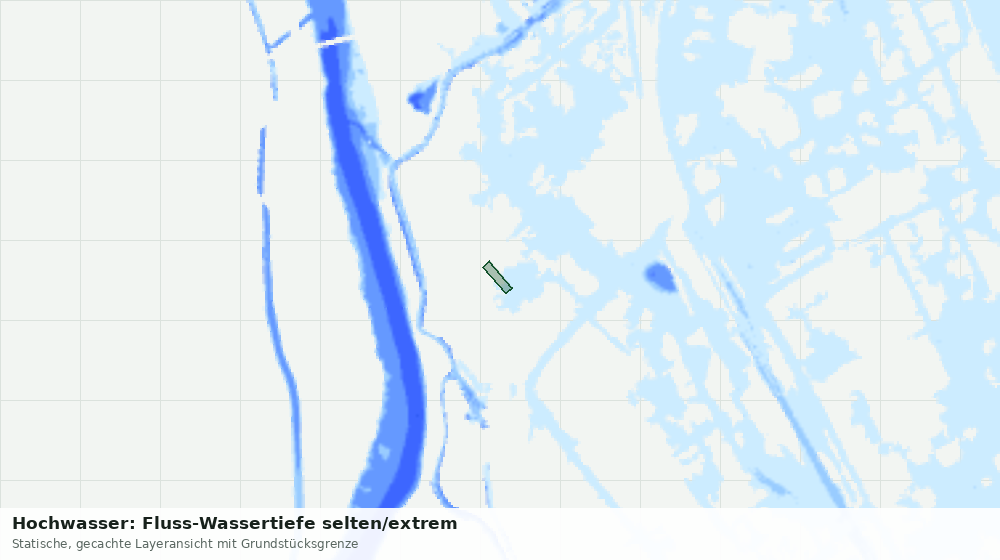 Statische Kartenansicht: Hochwasser: Fluss-Wassertiefe selten/extrem