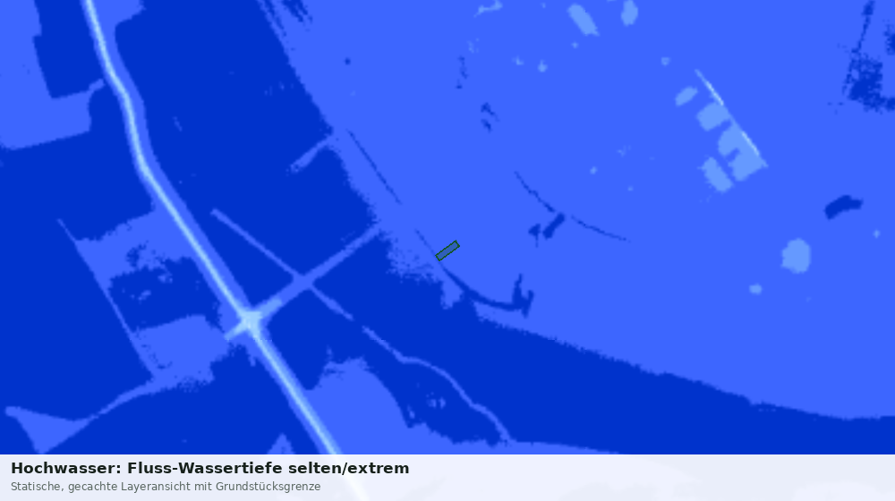 Statische Kartenansicht: Hochwasser: Fluss-Wassertiefe selten/extrem