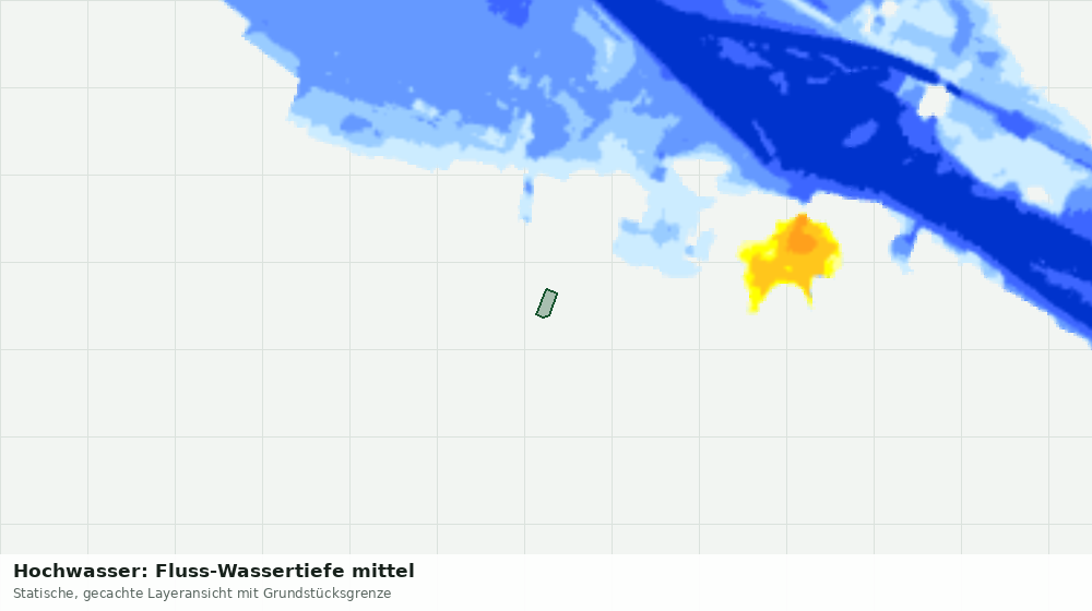 Statische Kartenansicht: Hochwasser: Fluss-Wassertiefe mittel