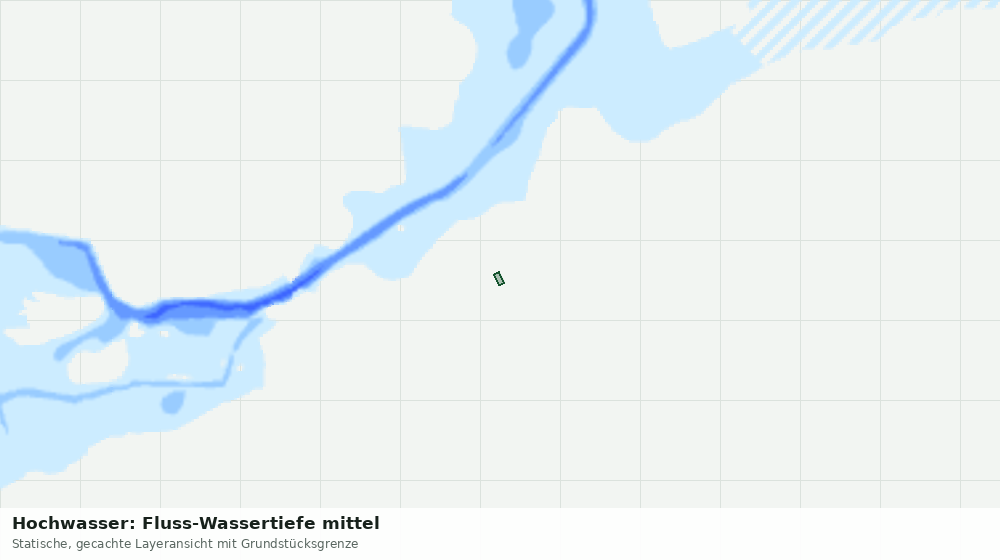 Statische Kartenansicht: Hochwasser: Fluss-Wassertiefe mittel