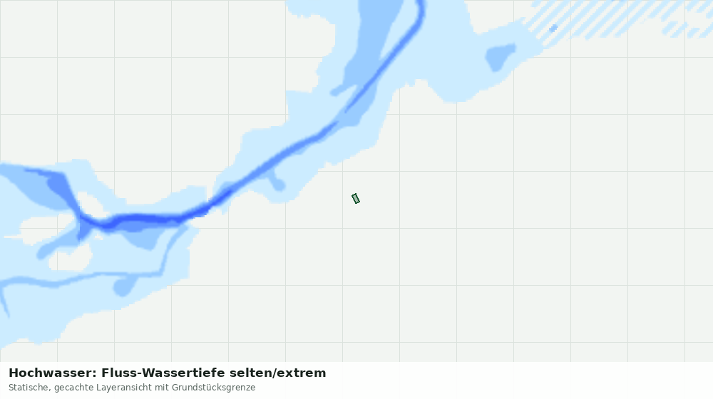 Statische Kartenansicht: Hochwasser: Fluss-Wassertiefe selten/extrem