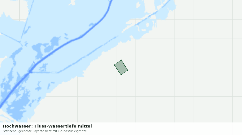 Statische Kartenansicht: Hochwasser: Fluss-Wassertiefe mittel