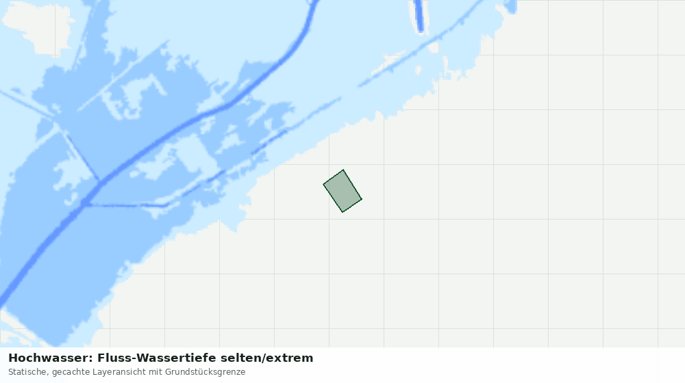 Statische Kartenansicht: Hochwasser: Fluss-Wassertiefe selten/extrem