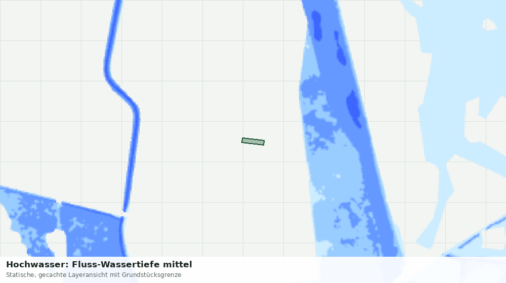 Statische Kartenansicht: Hochwasser: Fluss-Wassertiefe mittel