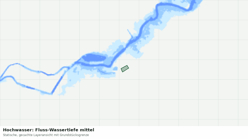 Statische Kartenansicht: Hochwasser: Fluss-Wassertiefe mittel