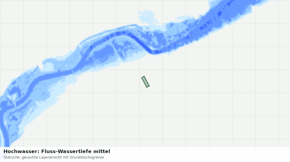 Statische Kartenansicht: Hochwasser: Fluss-Wassertiefe mittel
