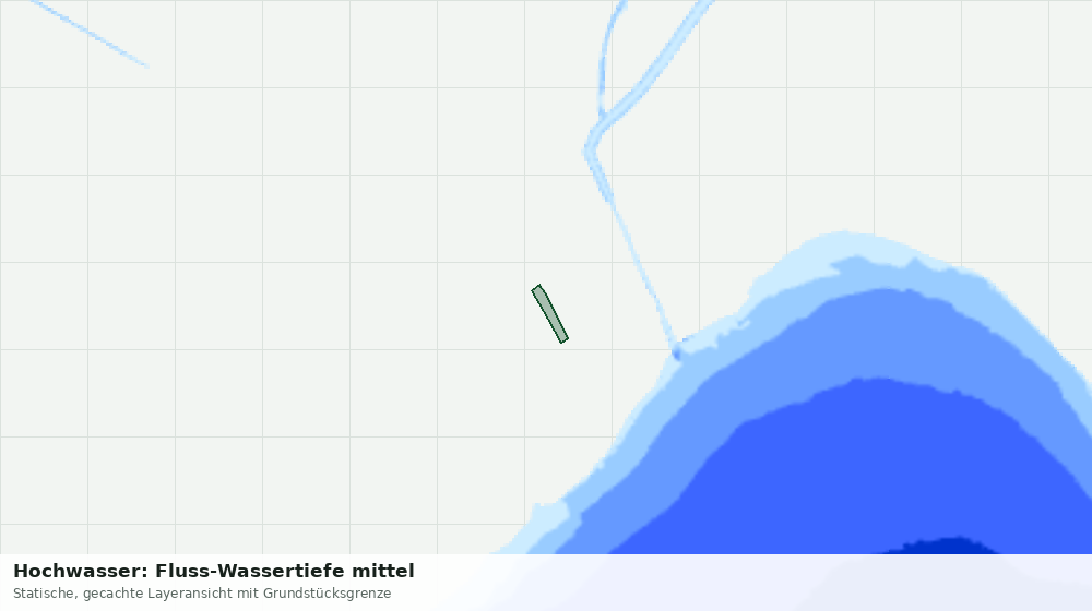 Statische Kartenansicht: Hochwasser: Fluss-Wassertiefe mittel