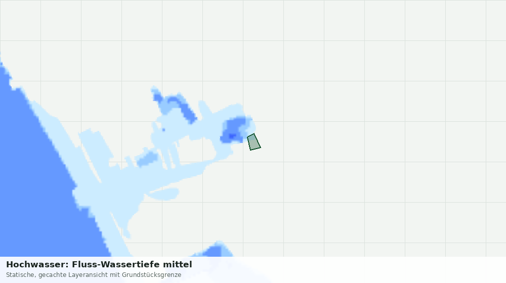 Statische Kartenansicht: Hochwasser: Fluss-Wassertiefe mittel