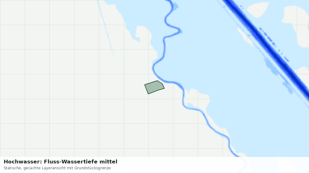Statische Kartenansicht: Hochwasser: Fluss-Wassertiefe mittel