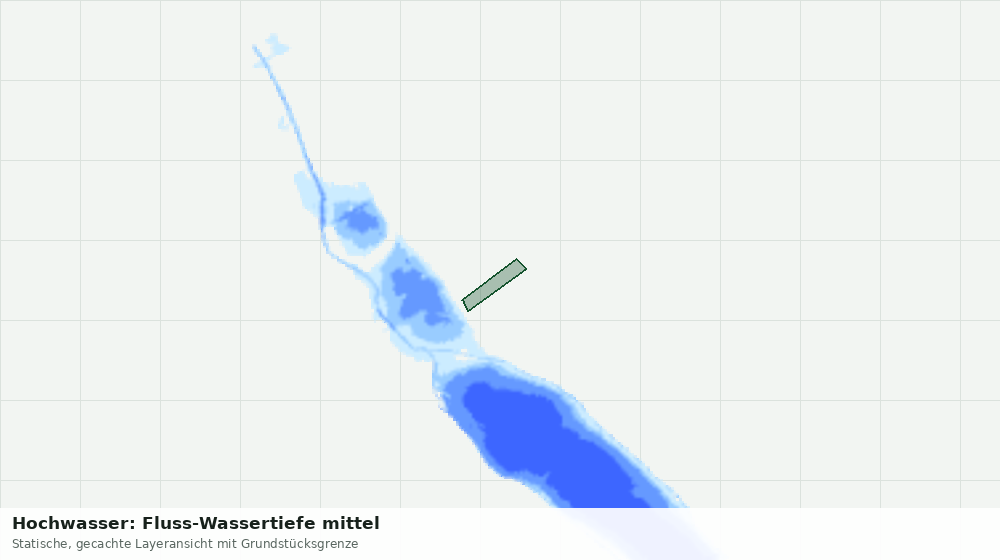 Statische Kartenansicht: Hochwasser: Fluss-Wassertiefe mittel