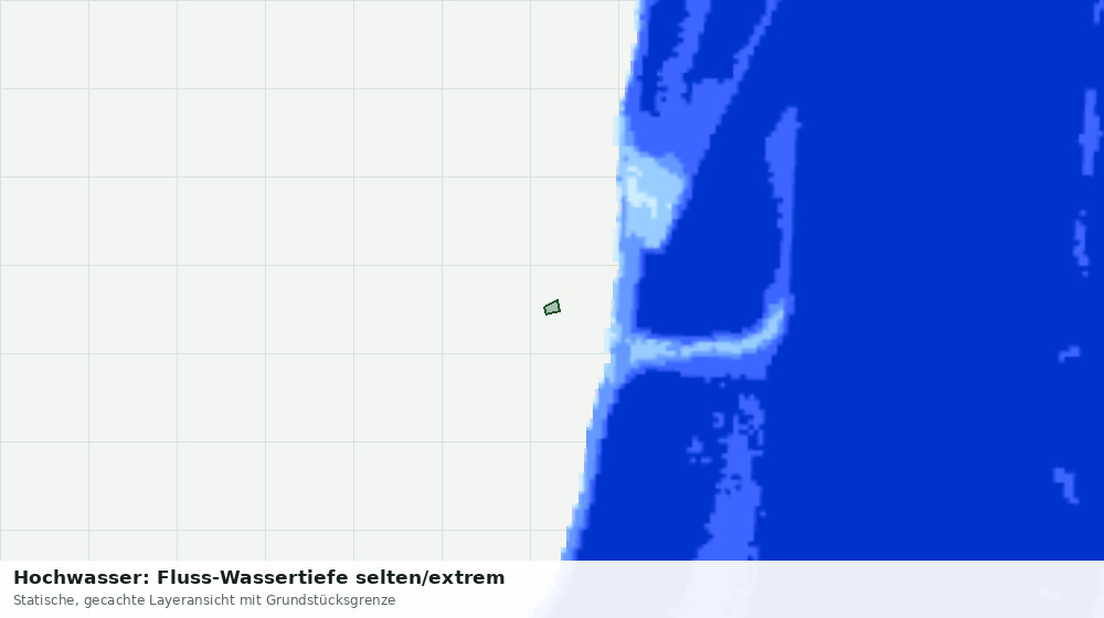 Statische Kartenansicht: Hochwasser: Fluss-Wassertiefe selten/extrem