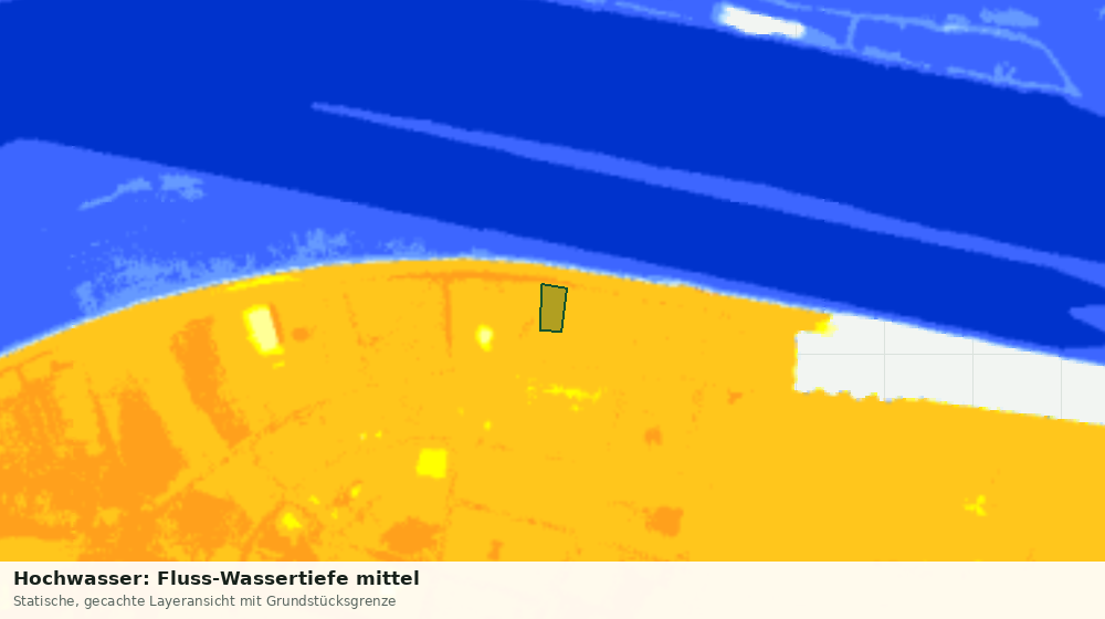Statische Kartenansicht: Hochwasser: Fluss-Wassertiefe mittel