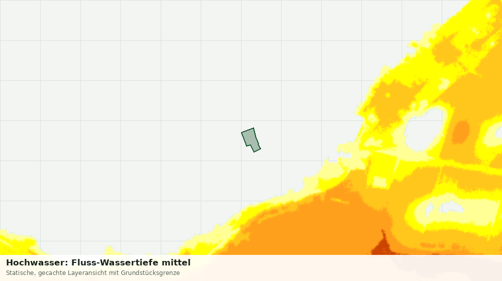 Statische Kartenansicht: Hochwasser: Fluss-Wassertiefe mittel
