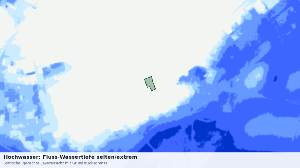 Statische Kartenansicht: Hochwasser: Fluss-Wassertiefe selten/extrem