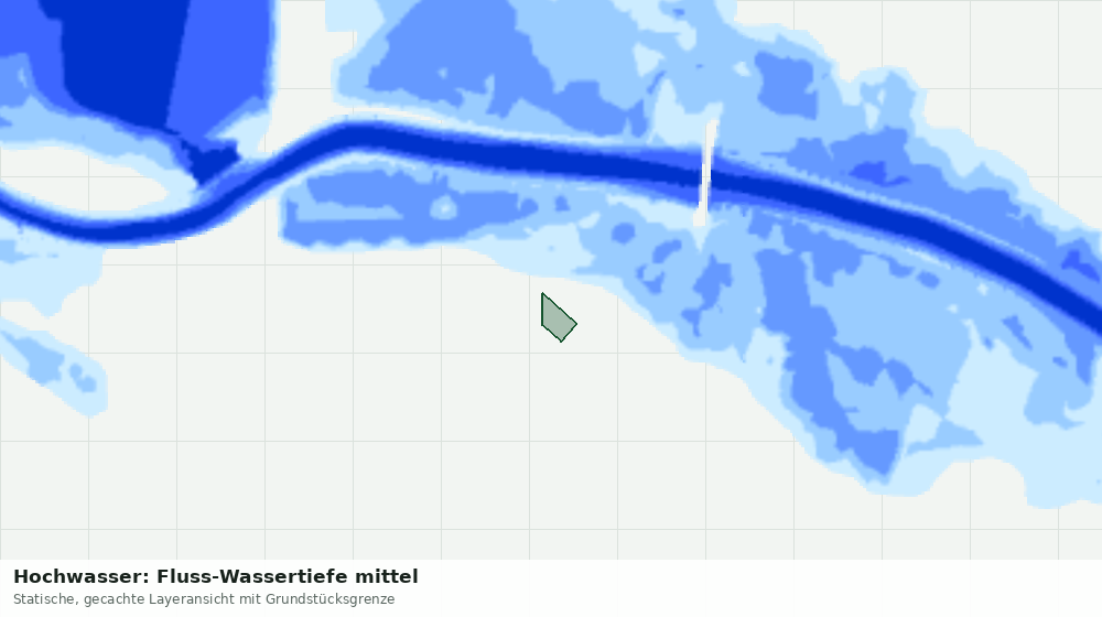 Statische Kartenansicht: Hochwasser: Fluss-Wassertiefe mittel