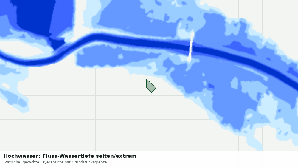 Statische Kartenansicht: Hochwasser: Fluss-Wassertiefe selten/extrem