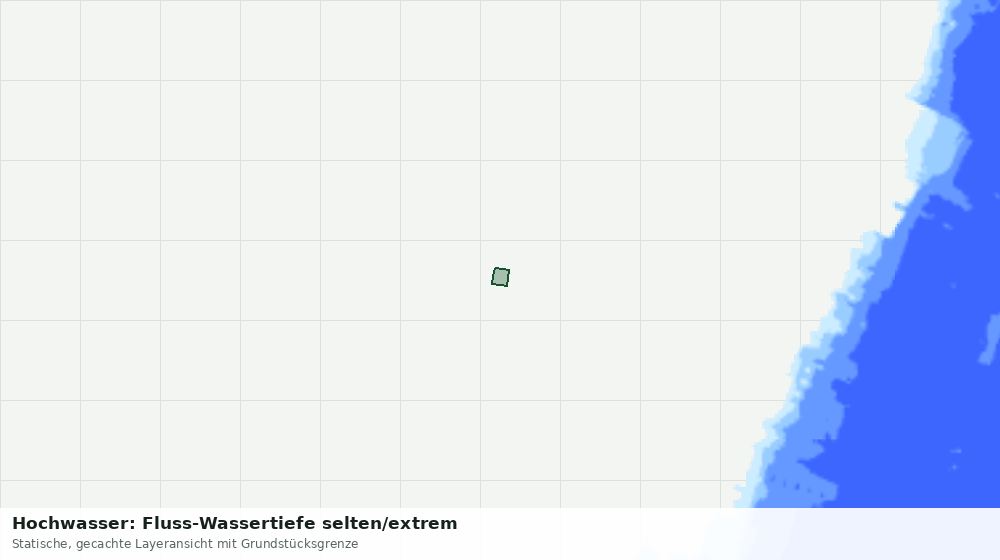 Statische Kartenansicht: Hochwasser: Fluss-Wassertiefe selten/extrem